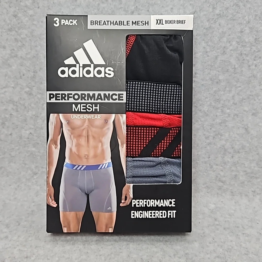 Adidas Performance Mesh Breathable Boxer Briefs Black or‎ Red or Pink Size XXL